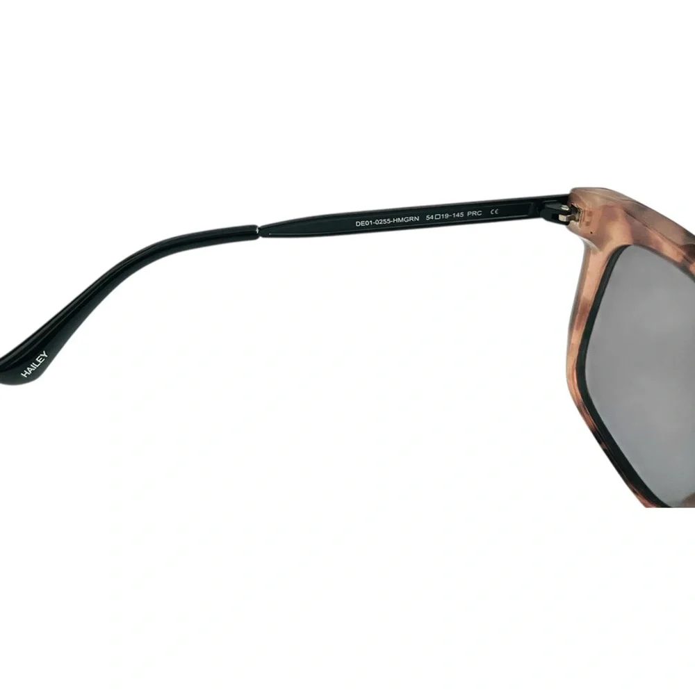 NEW DIFF Hailey Tortoise Shell Sunglasses Black Sides DE01-0255-HMGRN 54-19-45 - Picture 6 of 11